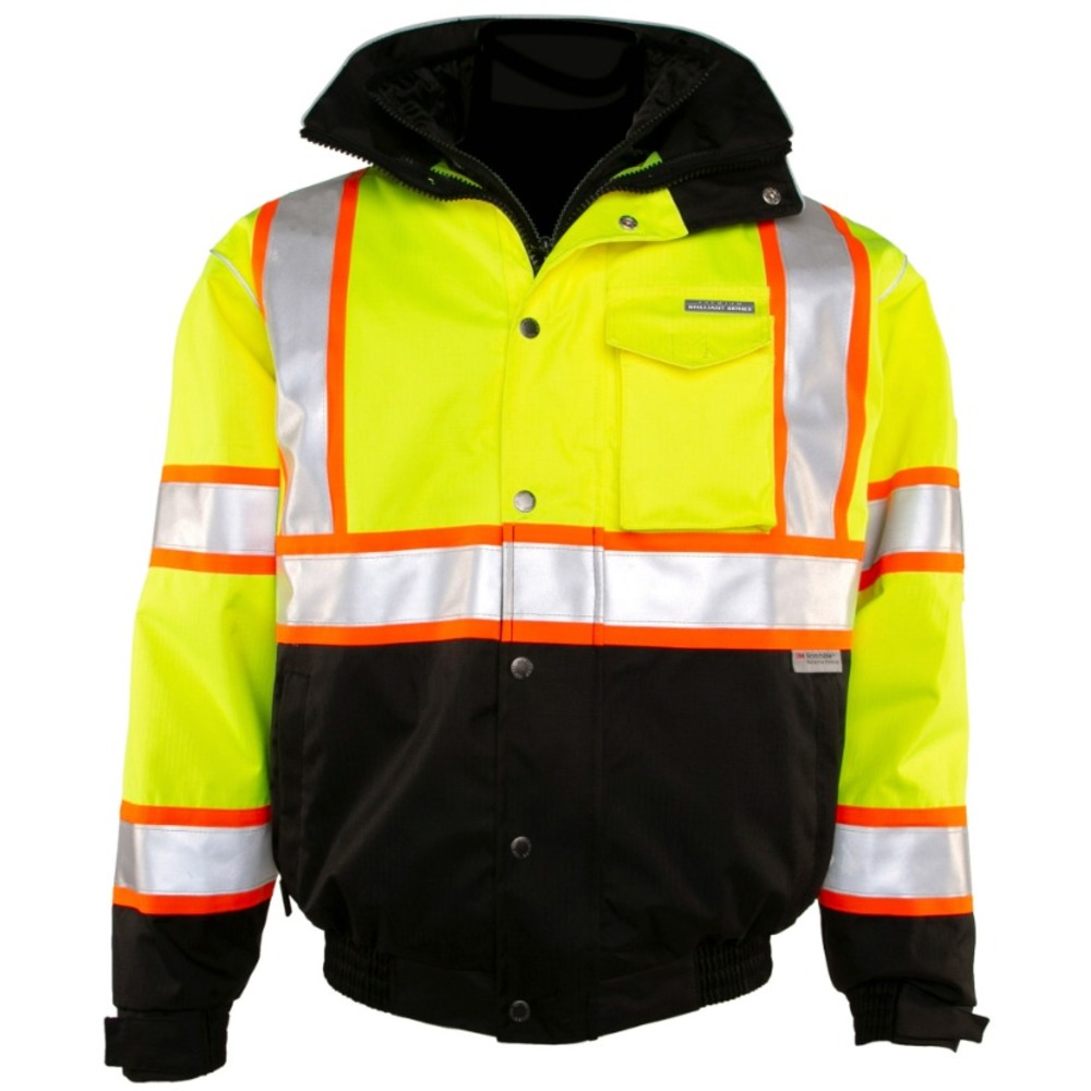 NWT ML Kishigo Brilliant Series JS119 Hi-Vis Reflective Safety Jacket Mens Sz 2X